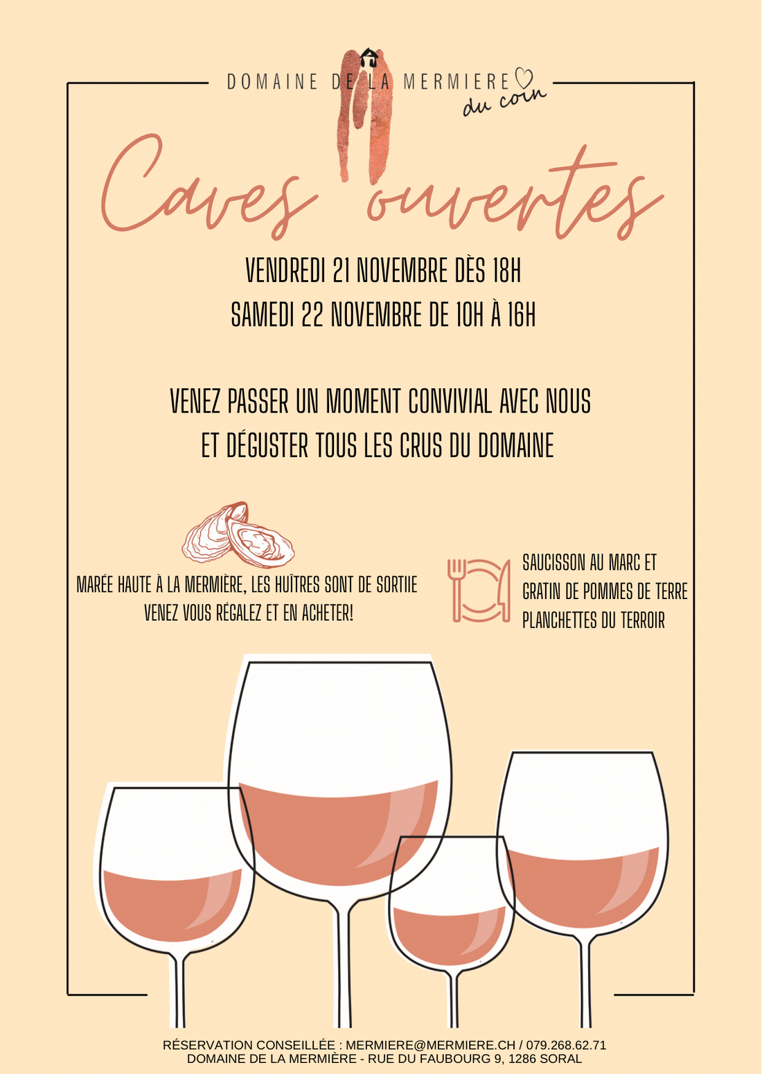 CAVES OUVERTES D'AUTOMNE - MAREE HAUTE A LA MERMIERE, LES HUÎTRES SONT DE SORTIE