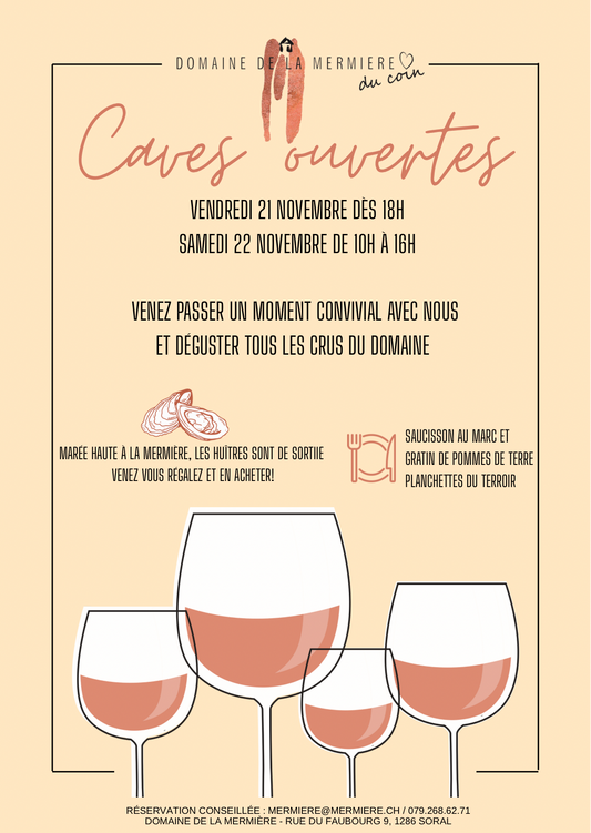 CAVES OUVERTES D'AUTOMNE - MAREE HAUTE A LA MERMIERE, LES HUÎTRES SONT DE SORTIE